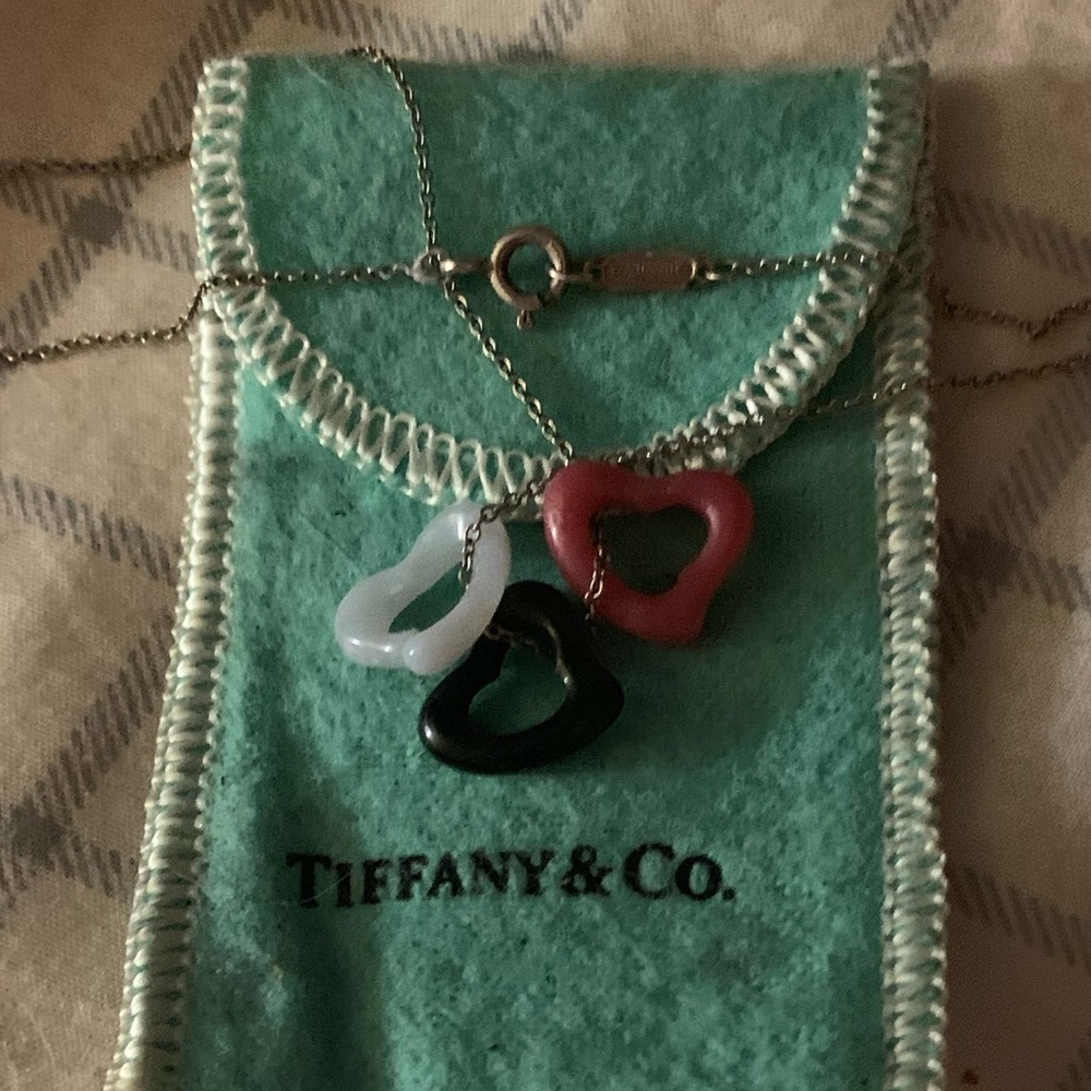 Tiffany necklace .   Hearts by Elsa Peretti .